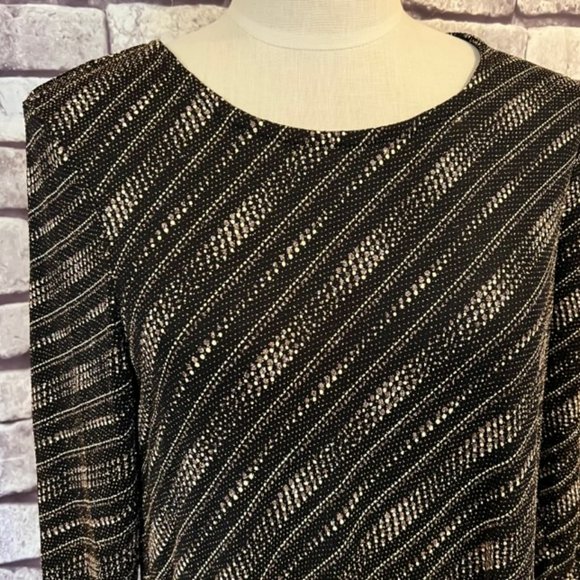 JM Collection NWT Scoop Neck 3/4 Sleeve Blouse Size PL - Picture 2 of 7